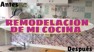 ⚠️REMODELACIÓN COCINA VIEJA SIN OBRA⚠️renovar cocina fácil en 1 día Commomy decor [upl. by Dnalyar427]