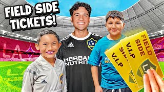 Surprising Random Fans With Exclusive FIELD SIDE TICKETS [upl. by Alyhs953]