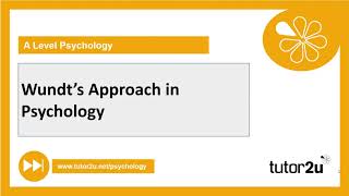 Wundt’s Approach in Psychology  AQA A Level Psychology Catch Up 2021 [upl. by Parthena]