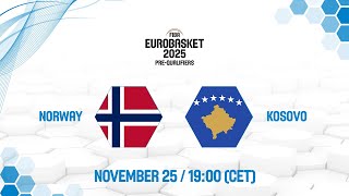 Norway v Kosovo  Full Game  FIBA EuroBasket 2025 PreQualifiers [upl. by Eidarb]