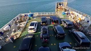 Onboard MV BARFLEUR Departing Cherbourg on 190823 [upl. by Haduhey479]