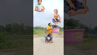 Flying cutie crying baby catching vs purple sarees bhabhi amp green fatty dog 😀 with eating Perle G 🥰 [upl. by Syned]