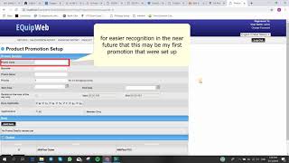 Edgeworks Retail EquipWeb Guide  Setup Product Promotion Part 01 Back End [upl. by Brinkema]