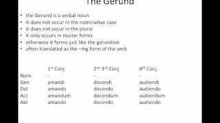 Latin Grammar  Gerunds amp Gerundives [upl. by Ruthanne848]