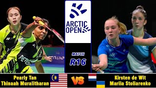 Pearly TanThinaah Muralitharan vs Kirsten de WitStoliarenko  Arctic Open 2024 Badminton  R16 [upl. by Ahtiekahs550]