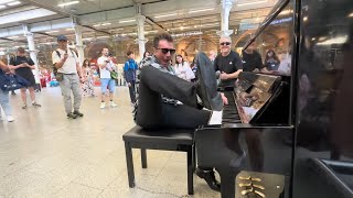 Elvis Plays Music With His Foot At The Public Piano [upl. by Acila1]