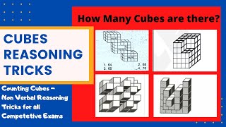 REASONING TRICKS  COUNTING CUBES  How to count the number of cubes  NTSEAAO RRB Exams [upl. by Nylirehc]