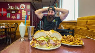 YOU ONLY GET 30 MINUTES TO FINISH THIS GIANT DELI SANDWICH CHALLENGE IN MICHIGAN  BeardMeatsFood [upl. by Downall652]