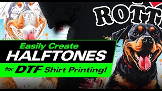 Easily Create Halftones in Photoshop for DTF DTG and Silkscreen Shirt Printing [upl. by Eecyac]