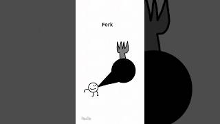 FORK 🍴 animation meme animation flipaclip boble shorts funny fork onek meme [upl. by Brewer838]