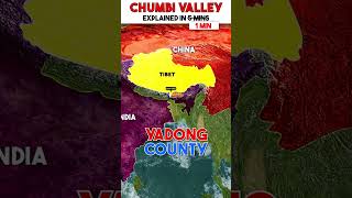 Chumbi Valley Mapping  IndiaChinaBhutan के बीच Chumbi Valley  OnlyIAS upsc shorts [upl. by Auhsohey693]