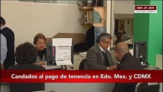 Candados al pago de tenencia en Edo Mex y CDMX  La Crónica de Hoy  271119 [upl. by Ogirdor]