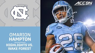 UNCs Omarion Hampton Pounds Wake Forest For A CareerHigh 244 Yards [upl. by Dyob]