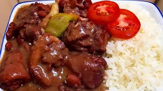 Jamaican Stew Peas simmer in coconut milk 🇯🇲 [upl. by Mcquade517]