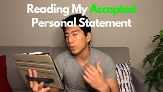 Reading My ACCEPTED Medical School Personal Statement [upl. by Hakceber]