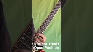 B Minor Triad Drill  Open Position guitar guitarpractice jazz chords [upl. by Ttam87]