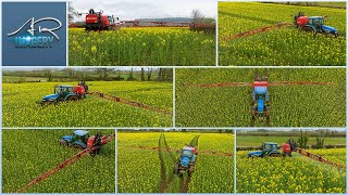 TM140 Spraying OSR with the Kverneland iXter B [upl. by Habas]