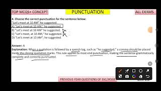 PUNCTUATION CONCEPT MCQS  JKP CONSTABLE AND OTHER EXAMS [upl. by Storer]