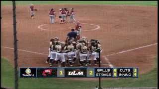 2014 Sun Belt Softball Championship  Game 7 Highlights UL Monroe vs Western Kentucky [upl. by Roeser]