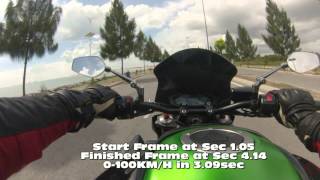 Kawasaki Z800 Acceleration 0100 KMH [upl. by Earal]