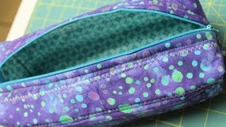 Zippered Box Pouch Tutorial How to install a zipper [upl. by Nilac]