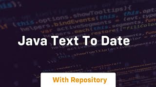 java text to date [upl. by Ornstead]