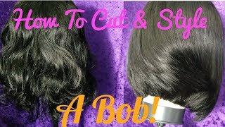 LETS CUT THIS WIG INTO A BOB [upl. by Moises]