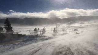 Watch The Wyoming Winter Wind Billow Through Casper [upl. by Antoni]