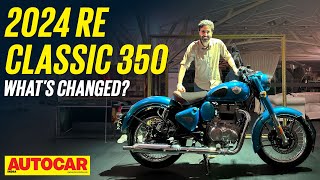 2024 Royal Enfield Classic 350  New colors customisations features  Walkaround  Autocar India [upl. by Yesteb]