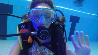 Carla Underwater  10 year old Scuba diving underwater [upl. by Ekyt]