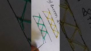 sevron stitch Day 12  day 100challengenew embroidery trending youtubevideo viralvideo design [upl. by Kristan]