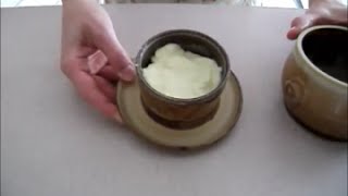 Pottery How to use a FRENCH BUTTER dish With Captions [upl. by Sina]