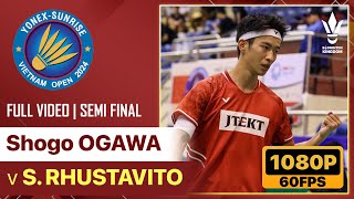 Shogo OGAWA JPN vs S RHUSTAVITO INA  SF  Vietnam Open 2024 [upl. by Dihgirb]