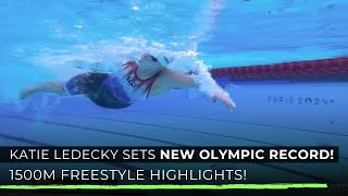 Katie Ledecky 1500m Freestyle  Wins Gold and Sets New Olympic Record [upl. by Ahcropal921]