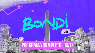 ▶️ PROGRAMACIÓN COMPLETA 0312  BONDI LIVE [upl. by Dymphia274]