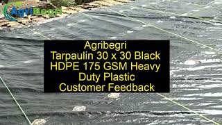 Black HDPE 175 GSM Heavy Duty Plastic Tarpaulin Tirpal Tadpatri for Multipurpose  agribegricom [upl. by Htinek]