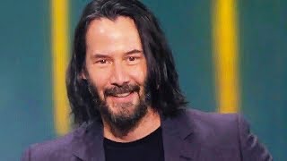 KEANU REEVES says quotYoure breathtakingquot Cyberpunk 2077 [upl. by Kcirded]