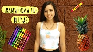 DIY Transforma Y Diseña tus playeras♡ [upl. by Llerrad356]