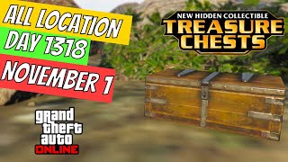 GTA Online Treasure Chest Locations November 1  DAY 1318 ON THE CAYO PERICO ISLAND [upl. by Lynette]