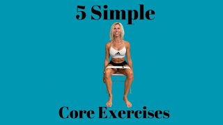 5 Simple Chair Exercises to Strengthen Your Core at Home [upl. by Niatsirt]