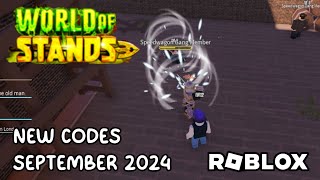 Roblox World Of Stands New Codes September 2024 [upl. by Gredel]