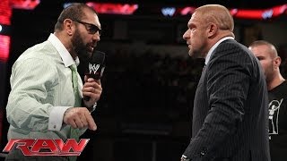 Batista quits WWE Raw June 2 2014 [upl. by Moyers896]