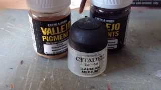 How to use Lahmian Medium 2 applying weathering pigments [upl. by Halyak231]