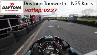 Daytona Tamworth Karting Hotlap 6327  N35 [upl. by Oetam231]