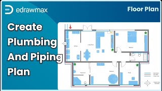 How to Create a Plumbing and Piping Plan  How to Draw Plumbing Lines on a Floor Plan  EdrawMax [upl. by Chilt]