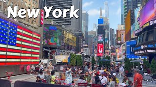 New York City Walking Tour 4k 7th Avenue  Manhattan Walk Times Square [upl. by Ddal]