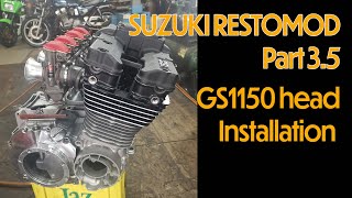 1981 Suzuki GSX1100E Restomod Part 35  GS1150 head installation [upl. by Rebbecca]