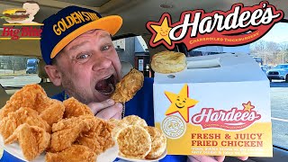 Hardees ⭐BoneIn Fried Chicken amp Biscuits⭐ Food Review [upl. by Alta]