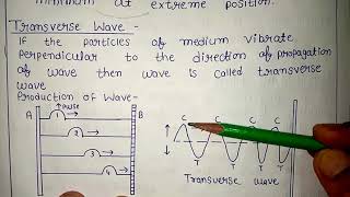 Wave Motion  Transverse Wave and Longitudinal Wave [upl. by Salchunas]