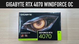 GIGABYTE RTX 4070 WINDFORCE OC Unboxing amp Features Overview [upl. by Nialb342]